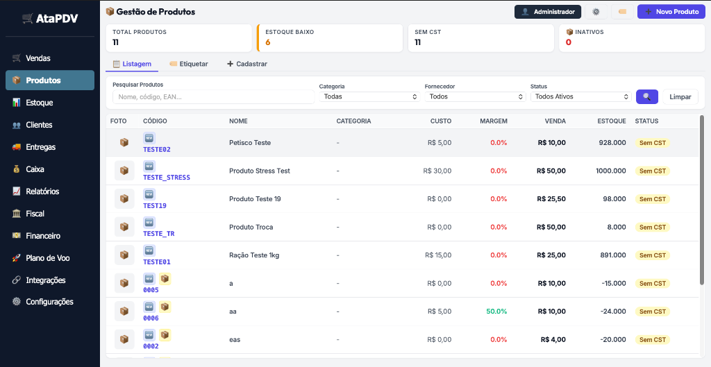 Gestão de Produtos AtaPDV v2.8.12